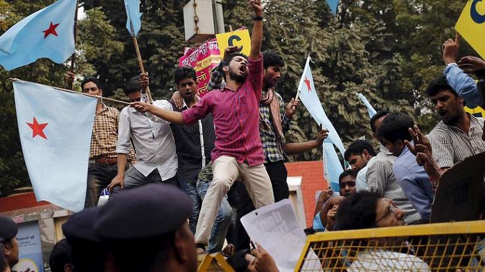India students rally over free speech crackdown